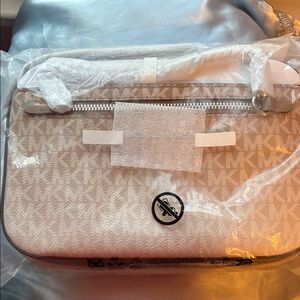 Michael Kors Cream Monogram Crossbody Bag